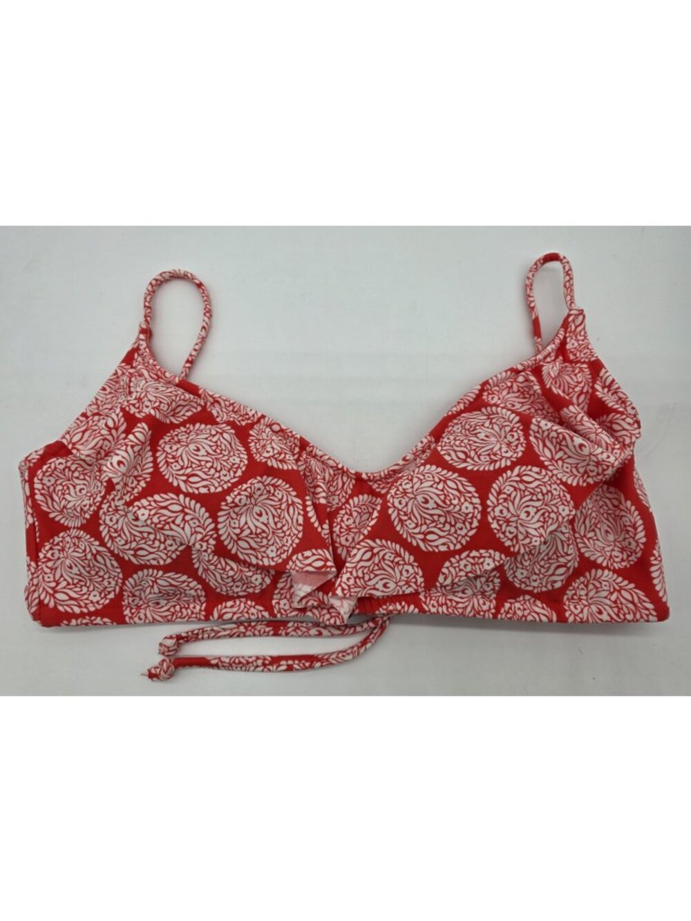 Stylus Women's Bikini Swimsuit Top Size Large Orange Padded Swim Top